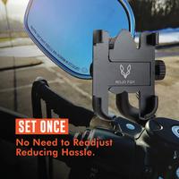 Gambar ROJO FOX Holder Motor M01 Holder HP Motorcycle & Bicycle Phone Holder | 360° Rotation, Quick Install, Universal Fit | Sturdy, Safe & Waterproof Aluminum Design_Rojofox_Phone Holder Ponsel Smartphone dari Rojo Fox undefined 4 Tokopedia