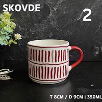 Gambar SKOVDE Mug Keramik RED Pottery Art Retro Mug Gelas Coffee Tea Cafe Red  Handle - SKOVDE-4 dari Mega Indo Grosir undefined 3 Tokopedia