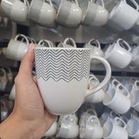 Gambar BKH Mug Gelas Cangkir Keramik Cup Aesthetic 360 ml - Zigzag Lotta Grey dari Toko Bazaar Keramik HSI Sunter undefined 1 Tokopedia