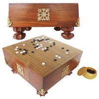 Gambar 49.5 cm Papan Baduk Kayu Jati / Papan Catur Cina Kuno Mainan Go Jati / Exquisite Teak Igo Weiqi Strategy Game Board Set / Teakwood Japanese Go Board Game / 19 x 19 Grid - HGO1060 / Traditional Goban Acanthus Rosette & Skiffers dari DecorStudio undefined 1 Tokopedia