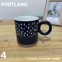 Gambar PORTLAND  Mug Keramik  Blue Pottery Art Retro Mug Gelas Coffee Tea Cafe Blue Handle - PORTLAND-4 dari Mega Indo Grosir undefined 5 Tokopedia