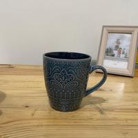 Gambar [1 pc] CARSON Mug Keramik Coffee Tea Mug Deep Blue Mozaik Stoneware dari Mega Indo Grosir undefined 4 Tokopedia