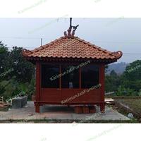 Gambar gazebo full dinding antik | pusat gazebo kayu lengkap Jepara dari KarimunJatiFurniture undefined 5 Tokopedia