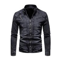 Gambar Jaket Jeans Biker bahan denim black zipper resleting atasan pria terlaris kekinian casual distro keren - XL dari Irsyad Ollshope undefined 1 Tokopedia