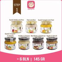 Gambar YUMMY BITES MEAL STEP 1 STEP 2 STEP 3 145gr JAR BOTOL KACA - SwetPumpkinPear dari wissmant id undefined 2 Tokopedia