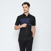 Gambar KENT&CREW KEMEJA LENGAN PENDEK SLIM FIT HITAM MOTIF PRIA - C-WCQ507-B5 - S dari KENT & CREW undefined 3 Tokopedia