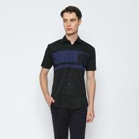 Gambar KENT&CREW KEMEJA LENGAN PENDEK SLIM FIT HITAM MOTIF PRIA - C-WCQ507-B5 - S dari KENT & CREW undefined 1 Tokopedia