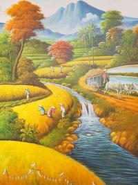 Gambar HIASAN DINDING LUKISAN SAWAH LENGKAP 135 X 85 CM dari Balihouseonline undefined 1 Tokopedia