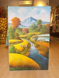 Gambar HIASAN DINDING LUKISAN SAWAH LENGKAP 135 X 85 CM dari Balihouseonline undefined 4 Tokopedia