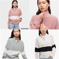 Gambar KNITTED HALF ZIP WOMEN SWEATER - pink, M dari katiefungstuff undefined 1 Tokopedia
