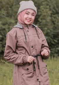 Gambar Jaket Parka Wanita Hoodie Muslimah Terbaru dan murah tahan air dan angin Cocok untuk Naik Motor dan fashion dari ARKAN KU undefined 2 Tokopedia