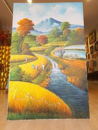 Gambar HIASAN DINDING LUKISAN SAWAH LENGKAP 135 X 85 CM dari Balihouseonline undefined 3 Tokopedia