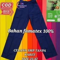 Gambar BARU SERAGAM SEKOLAH CELANA SMP LOSBAN PANJANG BIRU SIZE:25-26-27 s/d 42 - Biru, 25-26 dari Senjja Sore undefined 1 Tokopedia