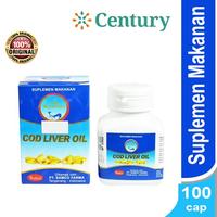 Gambar COD LIVER OIL CAP IKAN PAUS ISI 100 CAPS / MINYAK IKAN / SUPLEMENT dari Century Healthcare Express undefined 1 Tokopedia