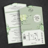 Gambar Undangan Pernikahan Lipat 3 Hijau Cantik TF2 dari Invita card undefined 2 Tokopedia