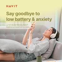 Gambar Havit H628BT Wireless Bluetooth Headphones Long Battery Life - Beige dari Havit Indonesia Official Store undefined 4 Tokopedia