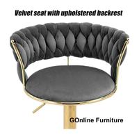 Gambar Kursi bar stool kaki gold emas mewah kitchen island cafe bludruDETAIL PRODUK Tinggi Dudukan : 60cm - 80cm Lebar Dudukan : 40cm Tebal Dudukan : 6cm Tinggi Sandaran : 20cm Lebar Sandaran : 52cm Diameter Piringan : 38cm Bahan Dudukan : Bludru Bahan Kerangka - Cream dari Gonline Furniture undefined 3 Tokopedia