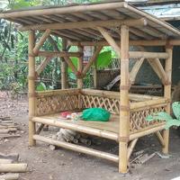Gambar Saung 1 unit gazebo santai Murah - 2 x 1.5 dari Karya Bambu Utama undefined 2 Tokopedia
