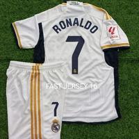 Gambar Jersey REAL MADRID KIDS ANAK Home + NAMESET + PATCH Grade Ori 2023/2024 - Versi Laliga, 16 dari CV YenikaJayaStore undefined 1 Tokopedia