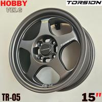 Gambar VELG MOBIL ORIGINAL TORSION WHEELS TR05 R15 x 6,5 4H 100 ET 41 MATT GRAPHITE dari HOBBY VELG undefined 3 Tokopedia