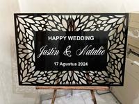 Gambar PAPAN AKRILIK UCAPAN HAPPY WEDDING | BISA CUSTOM DESAIN SENDIRI - Hitam dari Clocca Toko undefined 3 Tokopedia