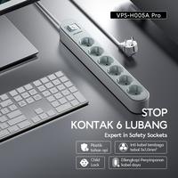 Gambar Stop Kontak Saklar Socket 4 - 6 Slot Plastik Tahan Api Child Lock - VIVAN VPS Pro Kabel Inti Tembaga Murni 1,8M Garansi 36 Bulan - Abu (4 slot) dari ACOME IOT INDONESIA undefined 4 Tokopedia