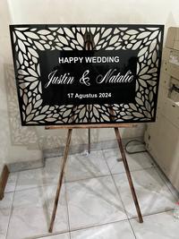 Gambar PAPAN AKRILIK UCAPAN HAPPY WEDDING | BISA CUSTOM DESAIN SENDIRI - Hitam dari Clocca Toko undefined 1 Tokopedia
