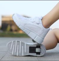 Gambar Sepatu Roda 1 Heelys Untuk Bermain Sepatu Roda anak-anak Warna Hitam Putih - Hitam, 32 dari ERUTAN SHOP undefined 5 Tokopedia