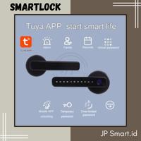 Gambar H001 Smart Handle Door Lock Fingerprint Security Sidik Jari With Password Kunci Pintu Rumah Elektronik Elegant Minimalis dari JP Smart undefined 2 Tokopedia