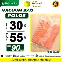 Gambar Plastik Vacuum Bag POLOS 30x55cm DELKOCHOICE TEBAL Sealer Makanan - 30x55cm 80mic dari dkm packing undefined 1 Tokopedia