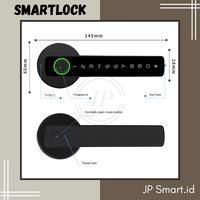 Gambar H001 Smart Handle Door Lock Fingerprint Security Sidik Jari With Password Kunci Pintu Rumah Elektronik Elegant Minimalis dari JP Smart undefined 5 Tokopedia