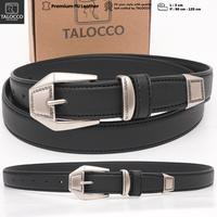Gambar Talocco Ikat pinggang Kulit Pu Premium Pria dan Wanita Vintage L 3 cm - Hitam, 105 cm dari TALOCCO undefined 4 Tokopedia