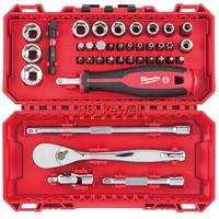 Gambar Kunci Shock Set Milwaukee 1/4" 38pcs square drive metric 6pt socket dari Toko kewell86 undefined 1 Tokopedia