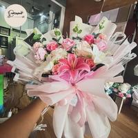 Gambar READY BUKET BUNGA ASLI/ARTICAL/BUKET UANG/BUKET BALON/BUKET SNACK/SNACK TOWER DLL dari VidiComTech undefined 1 Tokopedia