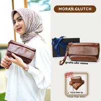 Gambar DOMPET WANITA KULIT ASLI MORAN CLUTCH GRATIS UKIR NAMA - Hitam dari Lood Indonesia undefined 1 Tokopedia