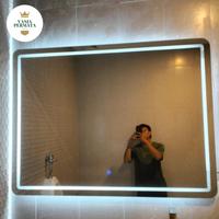 Gambar Cermin Kotak Wastafel Kamar Mandi Touch Led Sunblas 3mm 3 Mode Led Minimalis - 50x80cm dari Vania Permata undefined 2 Tokopedia