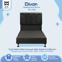 Gambar Dipan Rangka Tempat Tidur 90|Divan Sandaran Kancing|Ranjang Springbed - Hitam dari Citra furniture undefined 1 Tokopedia
