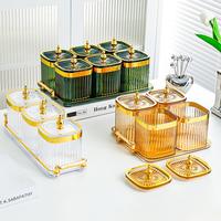 Gambar TOPLES AKRILIK PERSEGI/TOPLES PLASTIK KEDAP UDARA/TOPLES LEBARAN - Putih, 6 kotak + tray dari ZeinThings undefined 1 Tokopedia