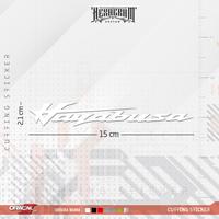 Gambar Cutting Sticker Suzuki Hayabusa  Text Logo Medium | Stiker Cutting Tulisan Logo HAYABUSA  Medium - Hitam dari Hexagram Stiker undefined 3 Tokopedia