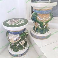 Gambar pajangan keramik gajah hijau stool patung thrifting preloved dari Thriftingfashionkekinian undefined 1 Tokopedia