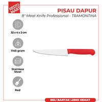 Gambar Pisau Daging Profesional 8" TRAMONTINA Merah (1511591) - 7pcs dari Restomart Kitchen Solution undefined 1 Tokopedia