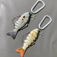 Gambar Carabiner Fish Bag Charm / Gantungan tas bentuk ikan / Keychain ikan lucu / Gantungan kunci ikan unik - Orange fish dari come.l official undefined 5 Tokopedia