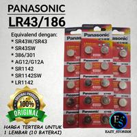 Gambar Baterai Panasonic LR43 186 AG12 Original Alkaline Battery 1,5V / Batrai LR43 Original Panasonic dari Eazy.Store05 undefined 1 Tokopedia