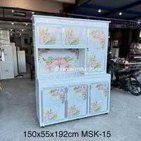 Gambar Lemari Piring Jumbo/Lemari Dapur/Rak Piring Almunium 150x55x192cm dari Sari Murni Kendari undefined 3 Tokopedia