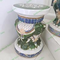 Gambar pajangan keramik gajah hijau stool patung thrifting preloved dari Thriftingfashionkekinian undefined 3 Tokopedia