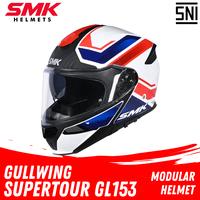 Gambar SMK GULLWING GL153 SUPERTOUR HELM MODULAR FLIP UP SNI DOUBLE VISOR DV SLOT INTERCOM - XL dari SMK STUDDS HELMET INDONESIA undefined 1 Tokopedia