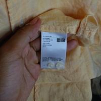 Gambar KEMEJA LINEN UNIQLO ORI OREN KEKUNINGAN/AMBER SIZE  M dari revilaixstore undefined 3 Tokopedia