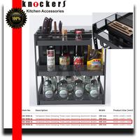 Gambar Kitchen Accesoris (Aksesoris Dapur) Rak Bumbu Laci / Drawer Model Knockers SW 400B GL Original. Tamperd Glass Damping 3 Layer dari Adskhanindo Tama Karya undefined 2 Tokopedia