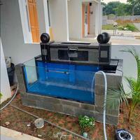 Gambar Kolam ikan air mancur batu alam minimalis kaca 2 sisi dari Tamankaryagarden undefined 2 Tokopedia