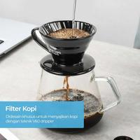 Gambar Filter Penyaring Kopi V60 Glass Coffee Filter Dripper One Two Cups - Merah 1-4cups dari Hardware Solutions undefined 4 Tokopedia